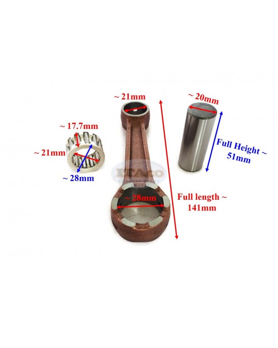 Boat Outboard Motor Connecting Rod Con Kit Crank Pin 336-00040-1 0M 629 8130471 For Tohatsu Nissan Mercury Mercruiser Outboard NS 25HP 30HP 2-stroke Engine