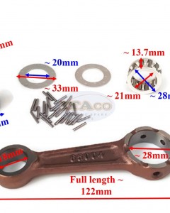 Boat Motor Connecting Con Rod Kit Assy Washer Piston Bearing 650-11651-04 02 00 682-11651 for Yamaha Outboard 9.9HP 13.5HP 15HP Motor 2 stroke Engine