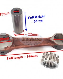 Boat Motor Connecting Rod Assy Con Kit Assy Crank Pin Bearing For Yamaha Outboard 20HP 25HP 6G0-11650 11651 2 stroke Engine