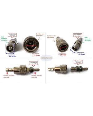 Boat Outboard Motor Fuel Line Connector Engine 345-70250-0 M 345-70250-1 for Tohatsu Nissan Mercury Mercruiser Quicksilver Outboard Sierra 18-8088 2/4 stroke Boat Engine