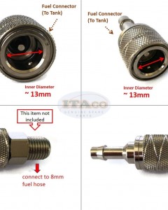 Boat Motor 17660-ZW9-003 ZV5-A00 Fuel Connector Comp for Honda Outboard BF 8HP - 130HP 2/4-stroke Engine