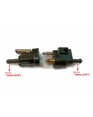 Boat Motor Male Adaptor Fuel Connector 6MM 1/4" for Yamaha Parsun Tohatsu Nissan Suzuki Honda Johnson Evinrude Outboard Engine