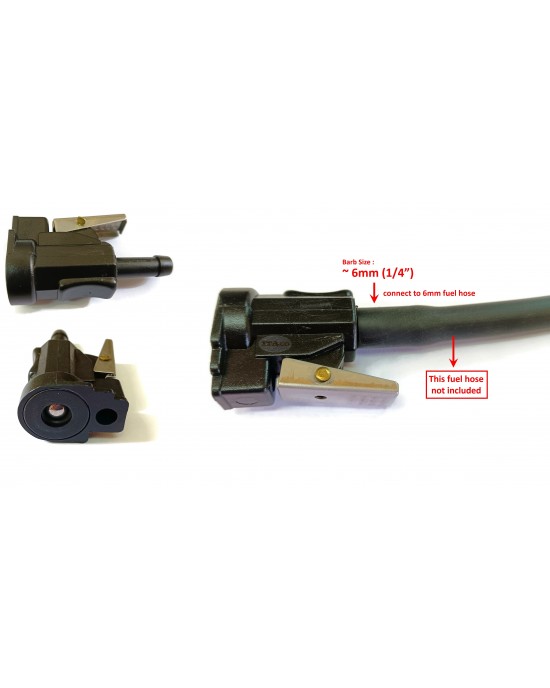 Boat Motor Fuel Connector 6MM 1/4" replaces Yamaha Johnson Evinrude OMC Parsun Makara Outboard Engine Boat Motor Fuel Connector 6MM 1/4" replaces Yamaha Johnson Evinrude OMC Parsun Makara Outboard Engine