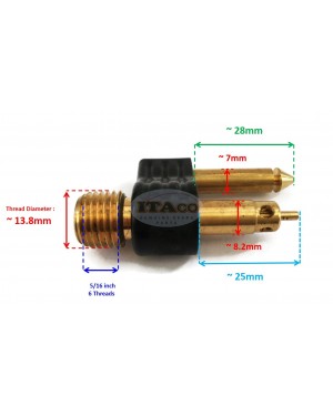 Boat Motor Fuel Line Tank Male Connector 1/4" NPT For Mercury Mariner Mercruiser Marine Outboard Seachoice 20591 Nylon Boating Motor Engine