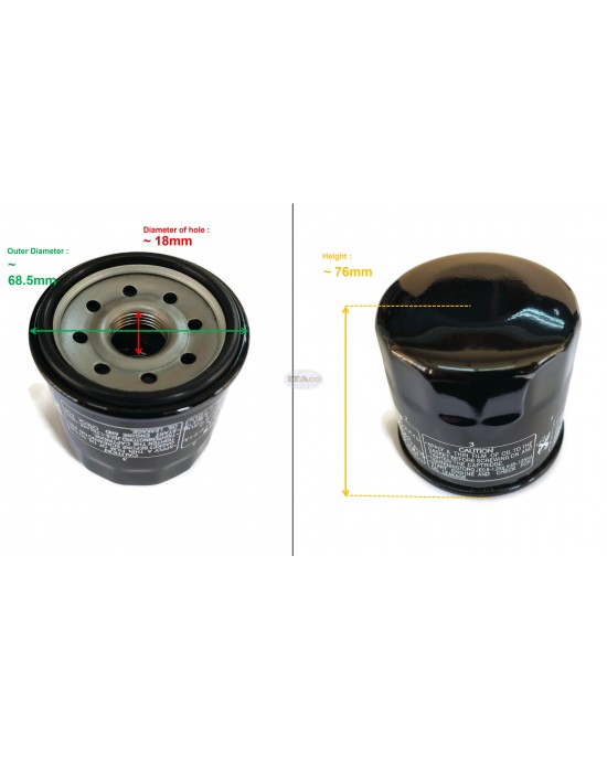 Boat Motor Oil Filter 3FV-13440-00 10 20 30 For Yamaha Outboard F9.9-F100 Engine