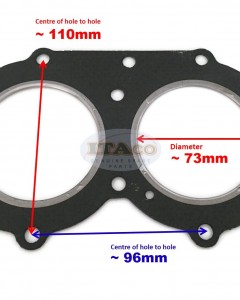 Boat Motor Yamaha Outboard 61N-11181-A0 A1 A2 Cylinder Cyl Head Gasket C30 30HP E25HP 2 stroke Engine