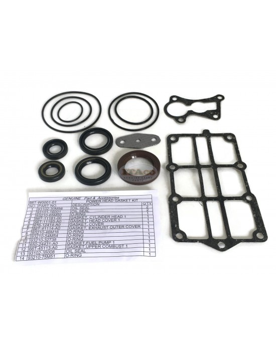 Boat Motor 66T-W0001-01 02 0 Powerhead Gasket & Seal kit For Yamaha 40HP Parsun Outboard 2 stroke Engine Boat Motor 66T-W0001-01 02 0 Powerhead Gasket & Seal kit For Yamaha 40HP Parsun Outboard 2 stroke Engine