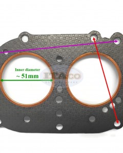 Boat Motor 677-11181-A0 A1 00 Cylinder Cyl Head Gasket for Yamaha Outboard 8HP 2 stroke Engine