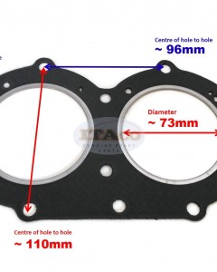 Boat Motor for Yamaha Outboard 689-11181-A2 A1 A0 689-11181-00 Cylinder Head Gasket Cyl 25HP 30HP CV30 C30 Sierra 18-3804 Engine