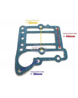 Boat Motor 6E3-41114-00 Gasket Exhaust Outer Cover for Yamaha Mercury Mariner Outboard 2-Stroke 4HP 5HP 4A 4AS 4MSH 4KZ 4AC 5C 5CS 5ACMH Engine