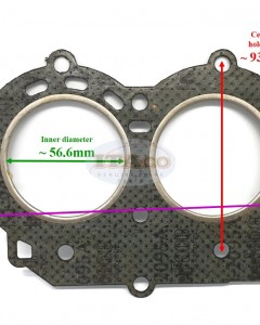 Boat Motor Head Gasket Cylinder 27-18937 6E7-11181-A1 A2 00 for Mercury Mariner Mercruiser Quicksilver Outboard M 9.9HP 15HP 2-stroke Engine