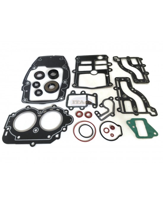 Boat Motor 6E7-W0001-01 02 0 Powerhead Gasket & Seal kit For Yamaha Outboard 9.9HP 15HP 2 stroke Engine