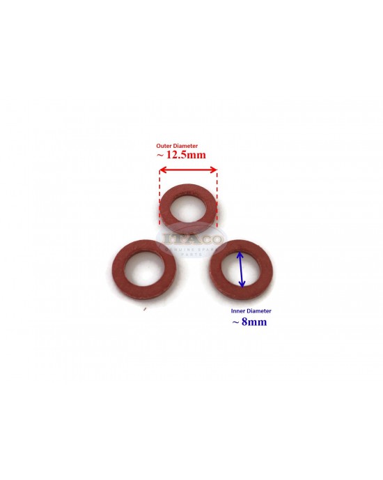 Boat Motor 3x Washer 90430-08020 Seal Seals Gasket For Yamaha Parsun Outboard F 2.5 - 25HP F4-03000024 Jet-ski Motorcycle Diesel Snow Mobile Motor Engine