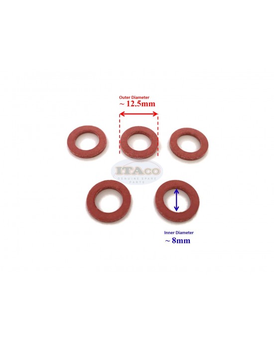 5 pcs Boat Motor Fribe Washer Gasket 90430-08003 Seals Seal For Yamaha Outboard 2HP - 350HP 2 /4 stroke Engine