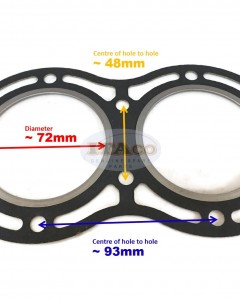 Boat Motor OEM Original Genuine Made in Japan 11141-96343 11141-96344 Cylinder Head Gasket Cyl for Suzuki Outboard DT30 DT25 25HP 30HP 2-stroke Engine