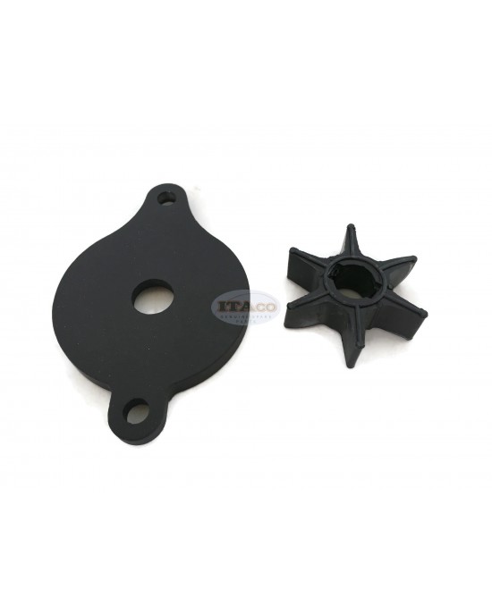 Boat Motor Water Pump Impeller & Cover Plate for Johnson Evinrude Outboard 0114812 0114997 Marine Engine