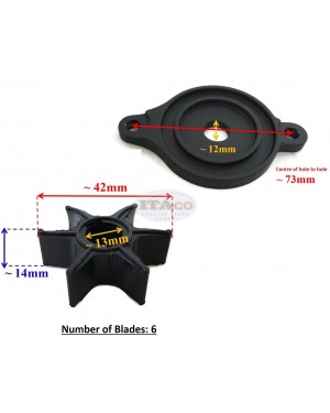 Boat Motor Impeller & Gearcase Head Plate 309-65021 S60101 For Tohatsu Nissan Outboard 2/4 stroke Engine