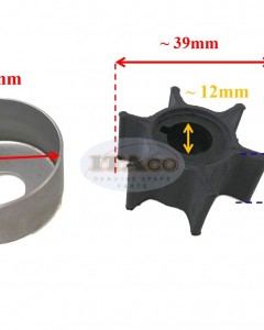 Boat Motor 6G1-44352-00 6G1-44322 Insert Cartridge + Water Pump Impeller for Yamaha Outboard 6HP 8HP 47-11590M Sierra 18-3066 2/4-stroke Engine