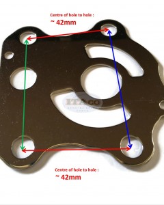 Boat Motor Water Pump Impeller Outer Plate Cartridge 6H3-44323-00 18-3320 for Yamaha Sierra Parsun Marine Outboard 50hp-70hp 2/4-stroke