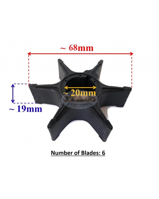 Boat Motor Water Pump Impeller 17461-95300 17461-95301 17461-95501 95302 for Suzuki Outboard DT 50HP-85HP 2-stroke Engine