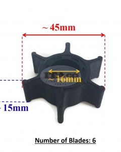 Boat Motor Water Pump Impeller 19210-ZW9-A31 19210-ZW9-A32 CEF 500348 for Honda Outboard BFP8D 8HP-20HP Sierra 18-32455