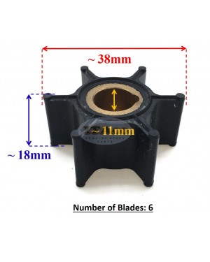 Boat Motor Water Pump Impeller 389576 0389576 18-3091 for Johnson Evinrude OMC BRP 4HP 4.5HP 5HP 6HP 8HP 2-Stroke Outboard Motor Engine