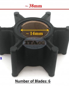 Boat Motor Water Pump Impeller Assy 0389623 389623 For Johnson Evinrude OMC Outboard 6HP, 9HP 12HP 14MM Boat Engine