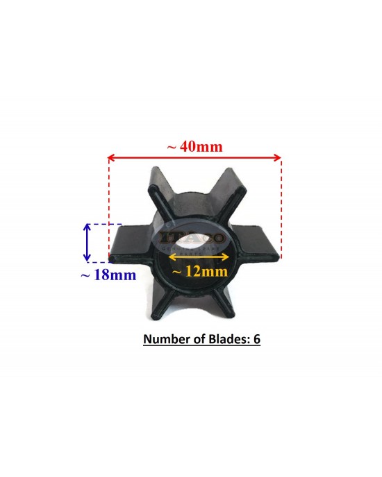 Boat Motor F8-04000200 Water Pump Impeller for Parsun Makara HDX F8 F9.8 T6 T8 T9.8 Outboard Motor Engine