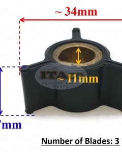 Boat Motor 0433935 433935 433915 396852 CEF 767407 500332 Water Pump Impeller for Johnson Evinrude OMC BRP 2HP 3HP 4HP Outboard Motors Water Pump Parts