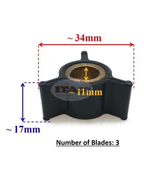 Boat Motor 0433935 433935 433915 396852 CEF 767407 500332 Water Pump Impeller for Johnson Evinrude OMC BRP 2HP 3HP 4HP Outboard Motors Water Pump Parts