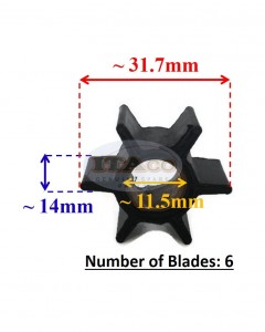Boat Motor 47-22748 18-3012 Outboard Engine Water Pump Impeller Mercury Mercruiser Quicksilver Sierra 3.5HP 3.9P 5HP 6HP Boat Motor