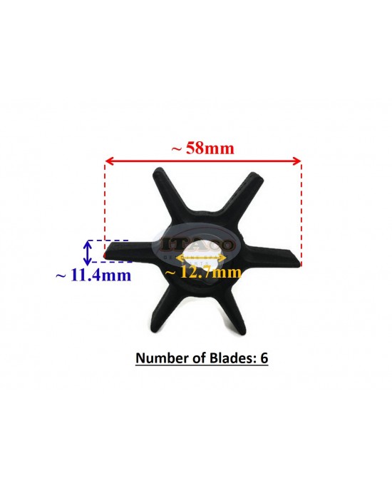 Boat Motor Water Pump Impeller For Mercury Outboard (6 8 9.9 15 HP) 47-42038 Sierra 18-3062 Motor Engine