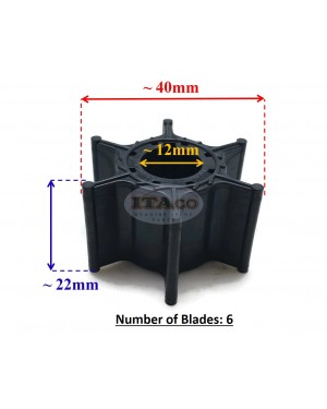 Boat Motor TE15-04000200 Impeller for Parsun HDX Makara TE9.9 TE15 2-Stroke Outboard Motor Engine