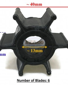 Boat Motor 682-44352-03 00 Water Pump Impeller for Yamaha Mercury Outboard F9 9.9HP 15HP 47-96619M 47-84027M T 18-3074 Engine