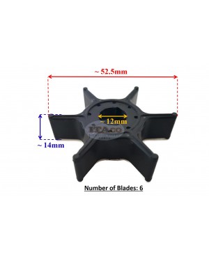 Boat Water Pump Impeller 68T-44352-00 18-8910 for Yamaha 4 Stroke 6HP 8HP 9.9HP Outboard Motors