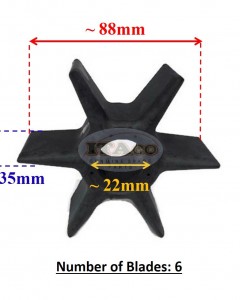 Boat Motor 6CE-44352-00 Water Pump Impeller for Yamaha Outboard F225 F250 F300 HP 4 stroke Motor Engine