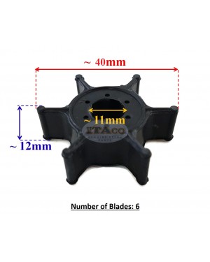 Boat Motor Impeller Pump 6E0-44352 47-96305M F4-03060000 for Yamaha Outboard F 4HP 5HP Parsun T3.6 Mariner 18-3073 Engine