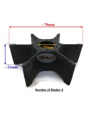 Boat water pump Impeller 6F5-44352-00 6F5-44352-01 676-44352 for Yamaha Outboard C 40 40HP Sierra 18-3088 Mercury 47-99971 Outboard motor engine