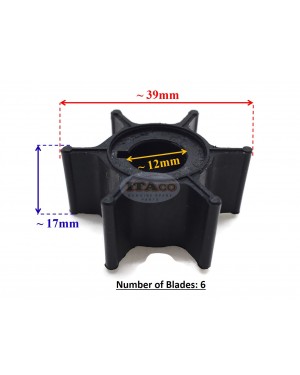 Boat Outboard motor Water Pump Impeller 6G1-44352-00 for Yamaha Outboard 6HP 8HP Mercury 47-11590M Sierra 18-3066 Boat Engine
