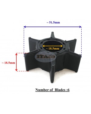 Boat Motor Water Pump Impeller for Yamaha Outboard 6H3-44352-00 697-44352-00 Sierra 18-3069 F 40HP 50HP 60HP 70HP Boat motor Engine