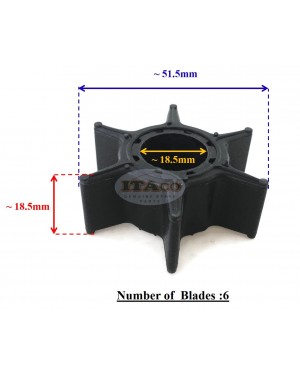 Boat Motor Water Pump Impeller 6H3-44352-00 697 18-3069 for Yamaha Mariner Outboard Sierra 18-3069 Boat Motor Engine