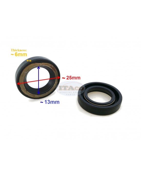 Boat Motor 2 X Oil Seal Seals 93101-13018 93101-13M11 13M27 F15-04000008 For Yamaha Parsun Makara Outboard S-Type 13 * 25 * 6 9.9HP 15HP 2 stroke Engine