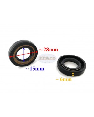 Boat Motor 2 x S-Type Oil Seal Seals 93101-15074 15 x 28 x 6 For Yamaha Outboard 5D,6HP, 8HP, F6HP, F8HP, F9.9HP 2 & 4 stroke Engine