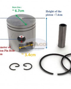 Boat Motor 6G0-11631 11630 20HP 25HP Piston Assy Ring Set For Yamaha Outboard 67MM STD 2-stroke Engine