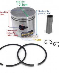 Boat Motor Piston Assy Ring Set 12110-96353 96350 for Suzuki Outboard DT25 DT30 25HP 30HP 71MM 2 stroke Engine