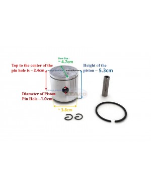 Boat Motor Piston Assy 309-00001 302-00011-0 M 47MM replaces Tohatsu Nissan Parsun Outboard NS M 3.5HP 3.6HP Engine 2-stroke