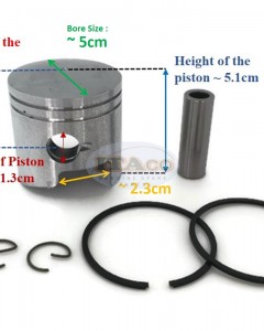Boat Motor Piston Assy Kit Ring Set for Tohatsu Nissan Outboard 3B2-00001 3B2-00011 M NS 6HP 8HP 9.8HP STD 50MM 2-stroke Engine
