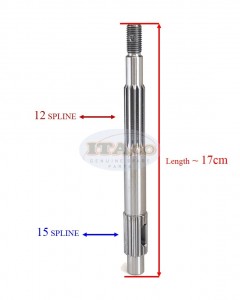 Boat Motor T5-03000401 Propeller Shaft for Parsun Makara Outboard 2-Stroke T4 T5 T5.8 Boat Engine
