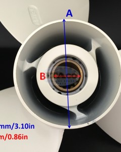 Boat Engine Aluminum Alloy Propeller 663-45945-00-EL for Yamaha 40HP - 55HP Outboard Motors 69W-45945-00-00 11.125x13 11 1/8 x 13" 6H5-45945-00-00 EL 01 02
