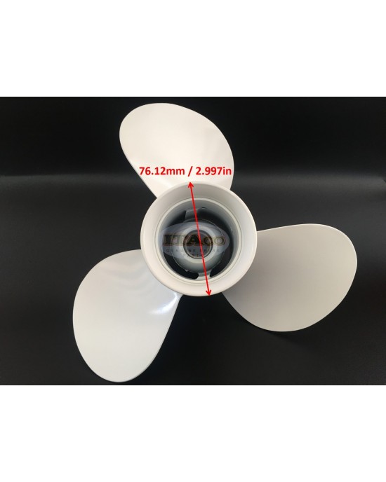 Boat Motor Propeller 664-45945-01-EL 664-45945-00-EL F25-04080000 for Yamaha Parsun Hidea Outboard C 20HP 30HP 25HP 3 x 9 7/8 x 10 1/2 Aluminium boat material 2/4 stroke Engine